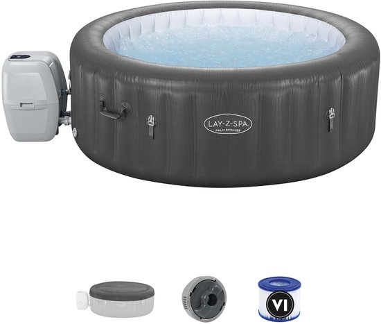Lay-Z-Spa® Palm Springs AirJet™ grijs opblaasbare spa voor 4-6 Personen