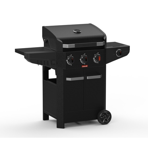 Barbecook Luca 312 gasbarbecue met kast en zijbrander (Zwart)