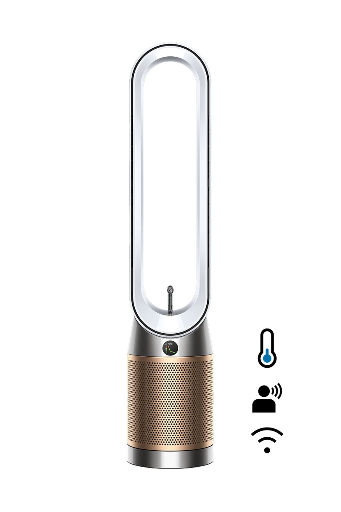 Dyson Find+Follow Purifier Cool PC3 | HEPA H13 luchtreiniger & ventilator wit/goud