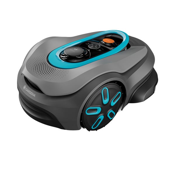 GARDENA Smart SILENO sense 400 m² robotmaaier (Grijs/turquoise, 19941-26, Li-ion accu + Basisstation inbegrepen, grensdraadvrije technologie)