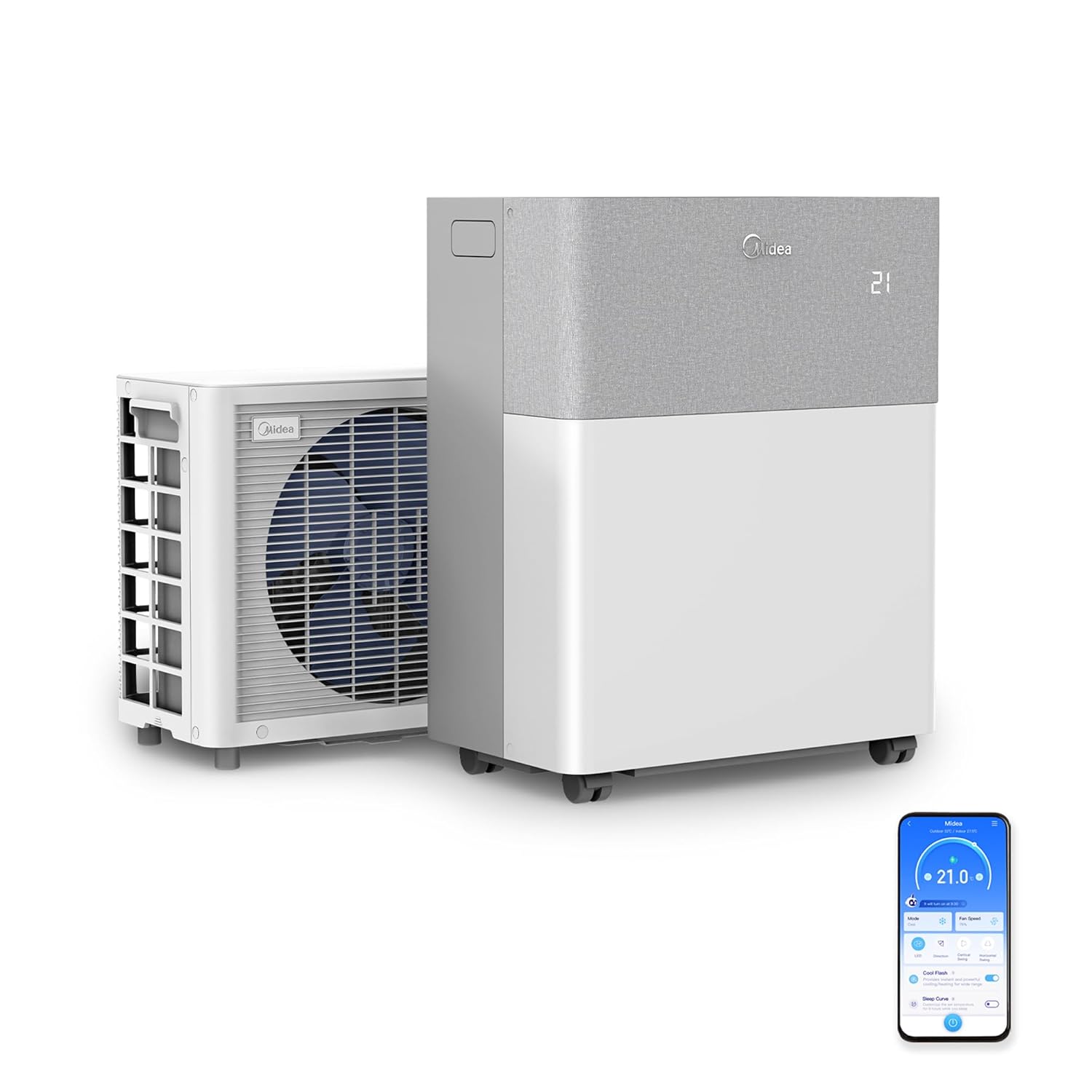 Midea PortaSplit Mobiele Split Airco 12.000 BTU | Koelen & verwarmen met Wifi
