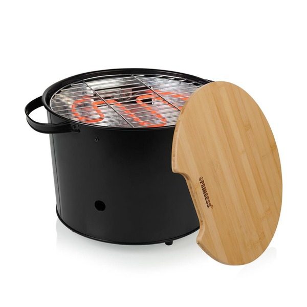Princess 112240 Hybrid Bucket Barbecue | Elektrisch | Houtskool